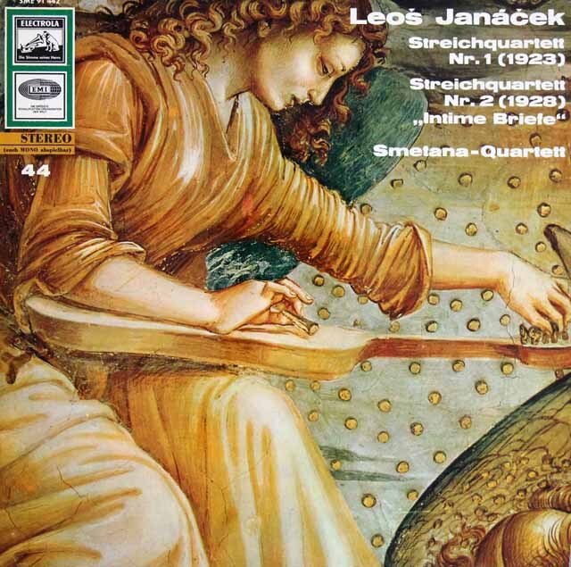 スメタナ四重奏団のヤナーチェク/弦楽四重奏曲第1、2番「ないしょの手紙」　独EMI　3602　LP レコード