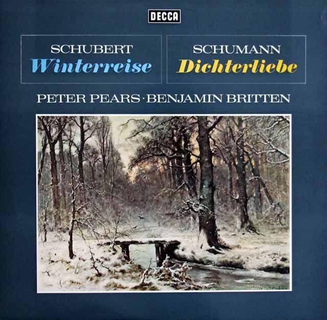 ピアーズ、ブリテンのシューベルト/「冬の旅」、シューマン/「詩人の恋」　独DECCA　3602　LP レコード