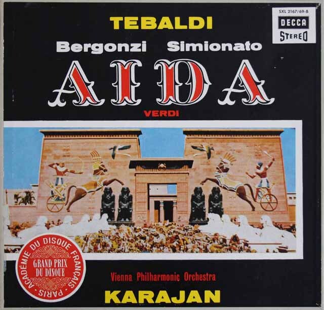 カラヤンのヴェルディ/「アイーダ」　独DECCA　3602　LP レコード