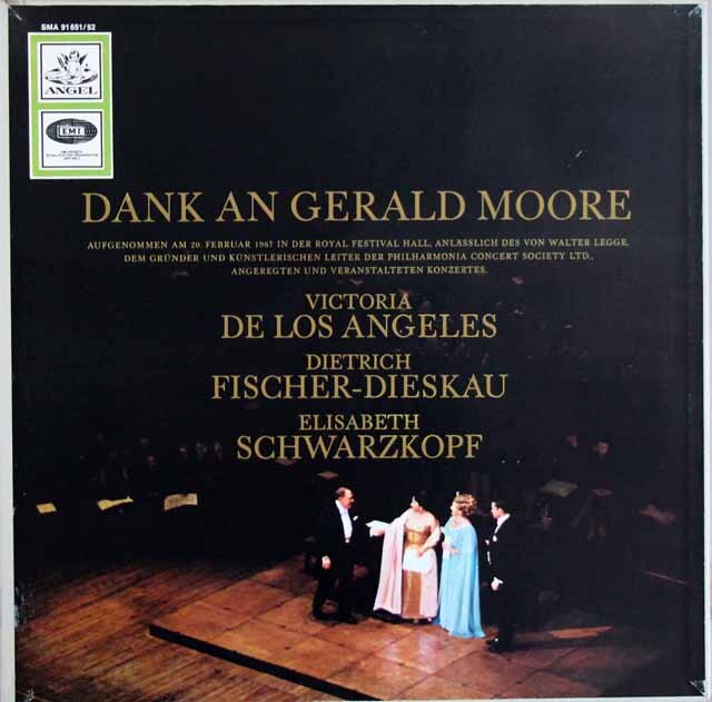 アンヘレス、ディースカウ、シュヴァルツコップらのジェラルド・ムーア/引退コンサート　独EMI　3602　LP レコード