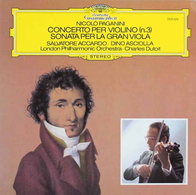 アッカルド、デュトワのパガニーニ/ヴァイオリン協奏曲第3番ほか　独DGG　3603　LP レコード