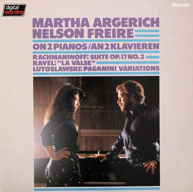 アルゲリッチ&フレイレのラヴェル/「ラ・ヴァルス」ほか　2台のピアノのための作品集　蘭PHILIPS　3605　LP レコード