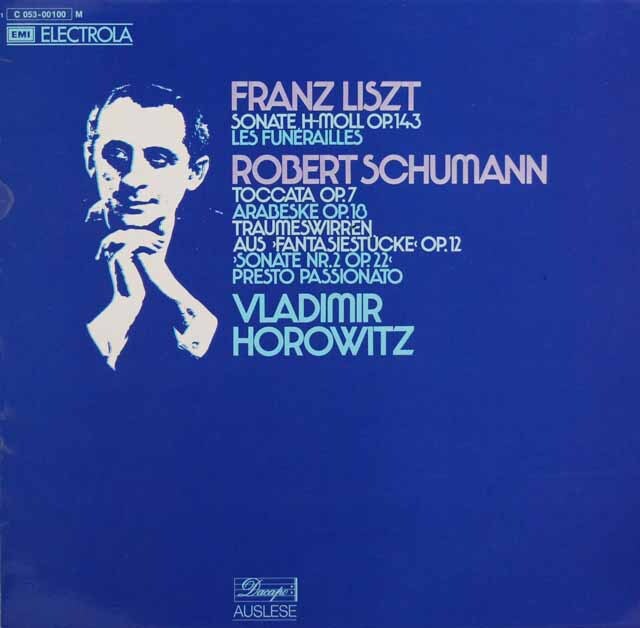 ホロヴィッツのリスト、シューマン/作品集　独Dacapo　3607　LP レコード