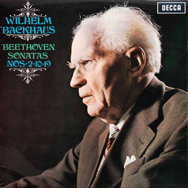 【モノラル】　バックハウスのベートーヴェン/ピアノソナタ第2、10、19番　英DECCA　3607　LP レコード