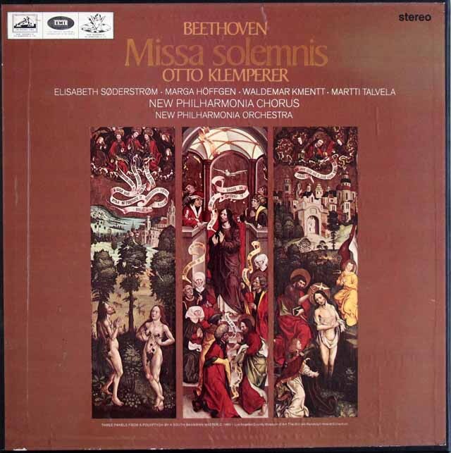 【オリジナル盤】　クレンペラーのベートーヴェン/「荘厳ミサ」　英EMI　3607　LP レコード