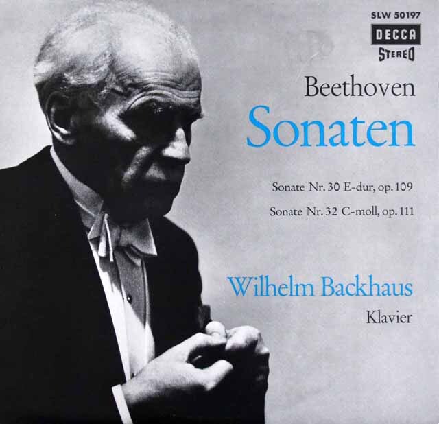 【25cm/10インチ盤】　バックハウスのベートーヴェン/ピアノソナタ第30、32番　独DECCA　3608　LP レコード