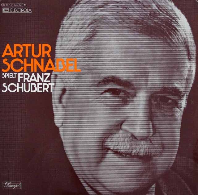 シュナーベルのシューベルト/ピアノソナタ第21、17&20番　独EMI  3608　LP レコード