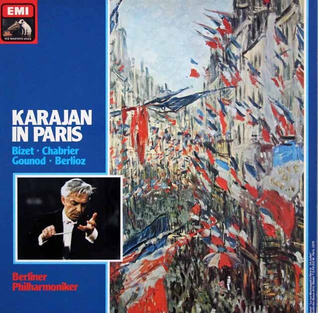 「カラヤン・イン・パリ」（フランス作曲家作品集）　独EMI　3609　LP レコード