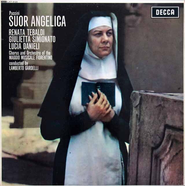【モノラル】　テバルディ、ガルデルリのプッチーニ/「修道女アンジェリカ」　英DECCA　3609　LP レコード