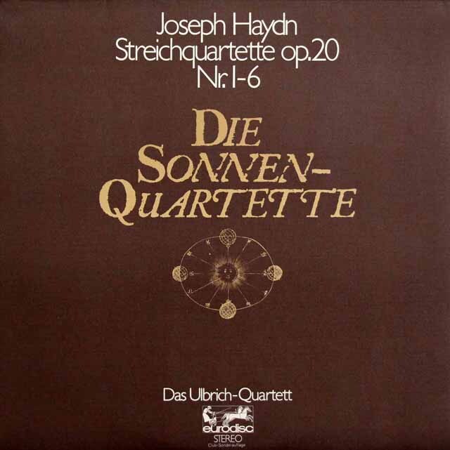 ウルブリヒ四重奏団のハイドン/「太陽四重奏曲」　独eurodisc　3609　LP レコード
