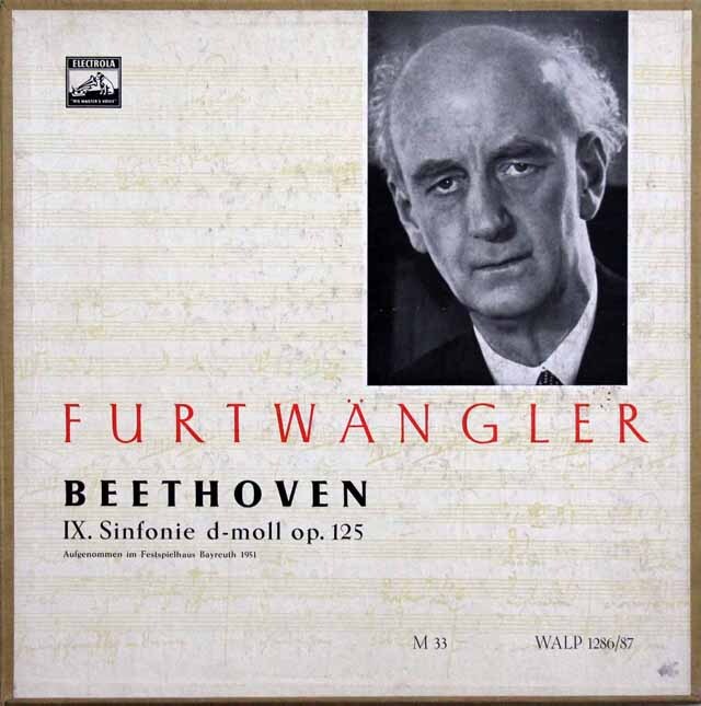 【独初期盤】　フルトヴェングラーのベートーヴェン/交響曲第9番　独EMI　3609　LP レコード