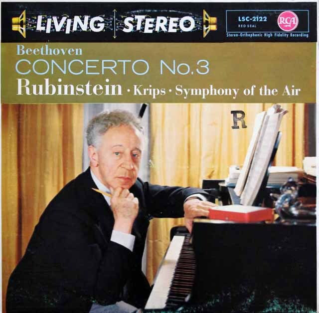 【独最初期盤】　ルービンシュタインのベートーヴェン/ピアノ協奏曲 第3番 　独RCA　3611　LP レコード
