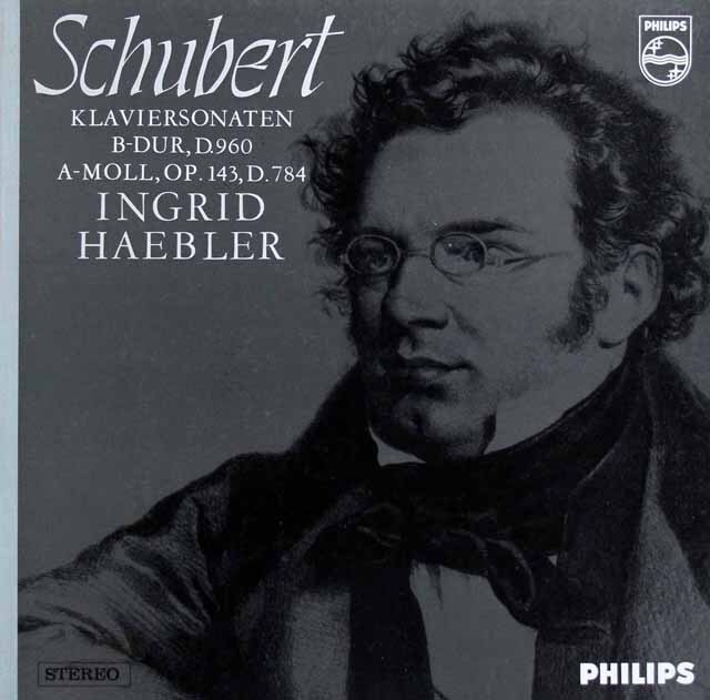ヘブラーのシューベルト/ピアノソナタ第21、14番　蘭PHILIPS　3611　LP レコード