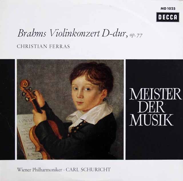 フェラス、シューリヒトのブラームス/ヴァイオリン協奏曲　独DECCA　3611　LP レコード