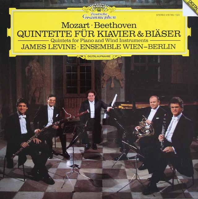 レヴァイン、アンサンブル・ウィーン=ベルリンのモーツァルト、ベートーヴェン/ピアノと管楽のための五重奏曲　独DGG　3611　LP レコード
