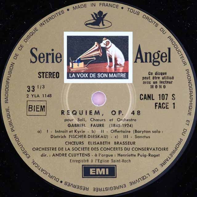 【売約済】クリュイタンス／フォーレ：レクイエム（旧盤・1951年録音）他 Amazon.co.jp: フォーレ:レクイエム: ミュージック