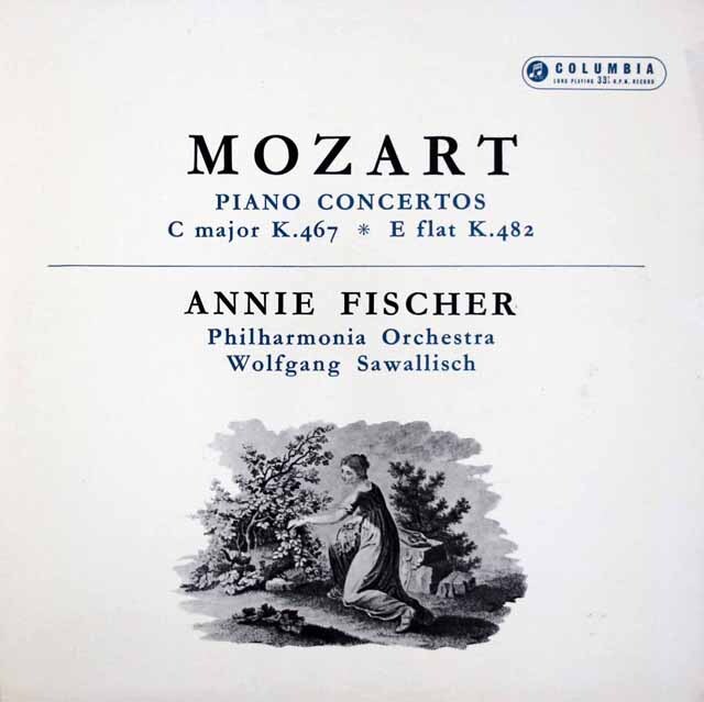 【オリジナル盤】　アニー・フィッシャー&サヴァリッシュのモーツァルト/ピアノ協奏曲第21&22番　英Columbia　3612　LP レコード