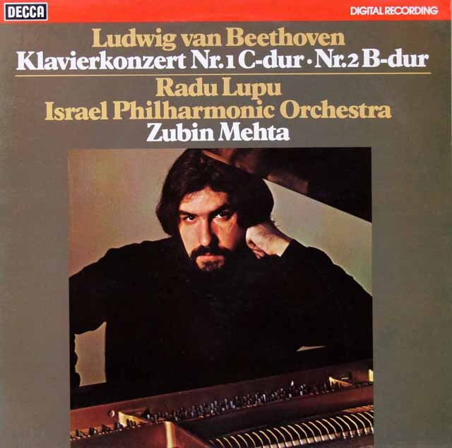 ルプー、メータのベートーヴェン/ピアノ協奏曲第1、2番　独DECCA　3613　LP レコード