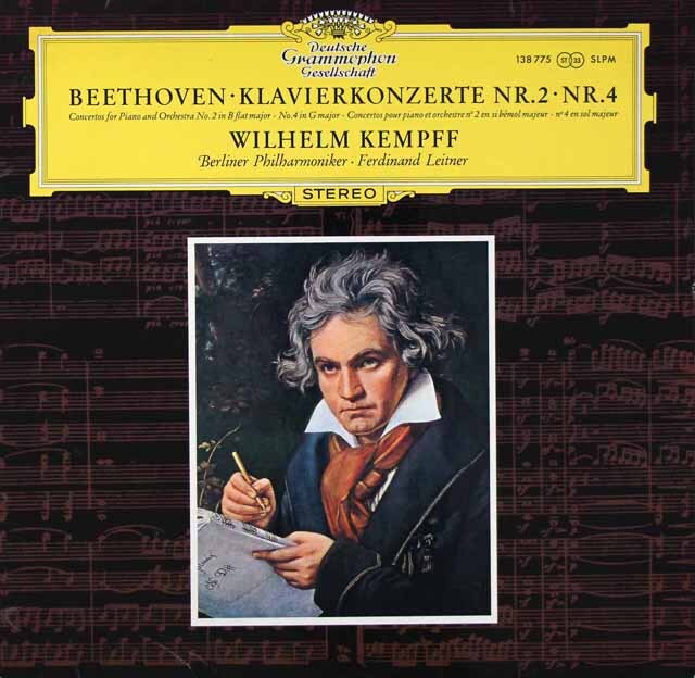 ケンプ、ライトナーのベートーヴェン/ピアノ協奏曲第2、4番　独DGG　3613　LP レコード