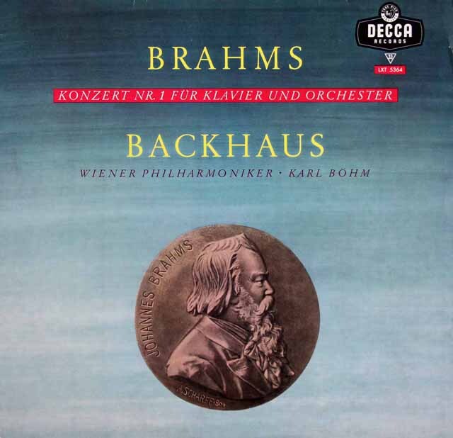 バックハウス&ベームのブラームス/ピアノ協奏曲第1番 　独DECCA　3614　LP レコード