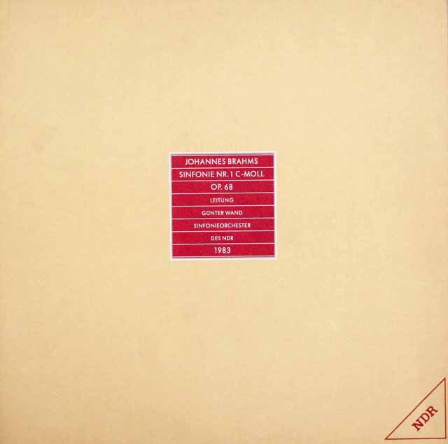 【限定盤】　ヴァントのブラームス/交響曲第1番　 独NDR　3614　LP レコード