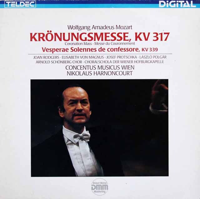 アーノンクールのモーツァルト/「戴冠ミサ」ほか　独TELDEC　3614　LP レコード