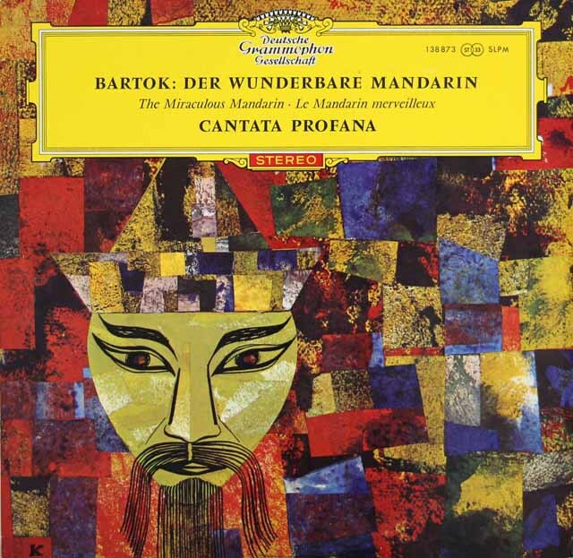 【赤ステレオ、独最初期盤】　フェレンチクのバルトーク/「中国の不思議な役人」ほか　独DGG　3615　LP レコード