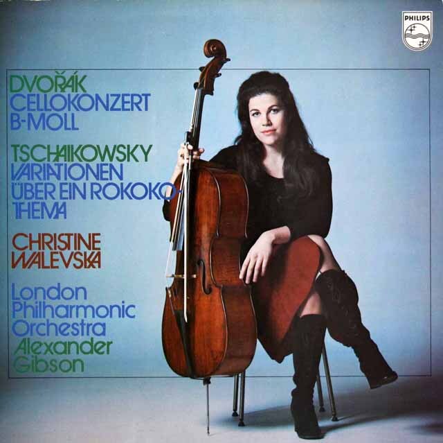 ワレフスカ、ギブソンのドヴォルザーク/チェロ協奏曲ほか　蘭PHILIPS　3615　LP レコード