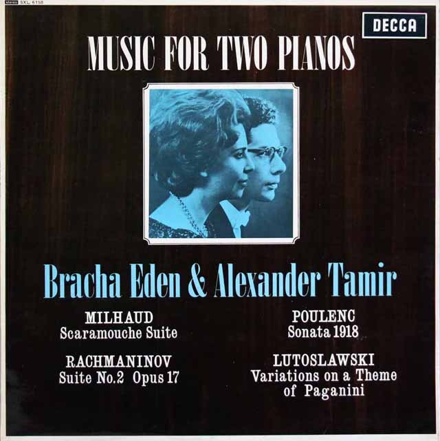 イーデン、タミールの2台のピアノのための作品集　（ミヨー、ラフマニノフ、プーランク、ルトスワフスキ）　英DECCA　3615　LP レコード