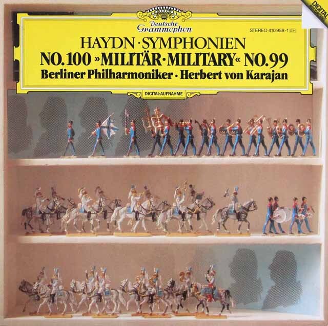 カラヤンのハイドン/交響曲第100番「軍隊」ほか　独DGG　3617　LP レコード