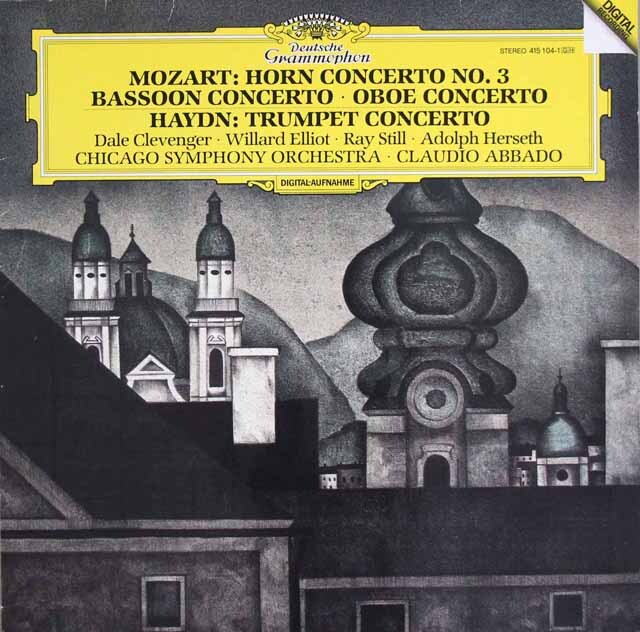 アバドのモーツァルト/ホルン協奏曲第3番ほか　独DGG　3617　LP レコード
