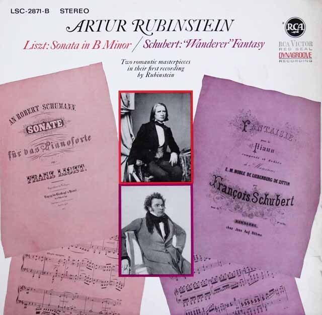 ルービンシュタインのリスト/ピアノソナタ ロ短調 ほか　独RCA　3618　LP レコード