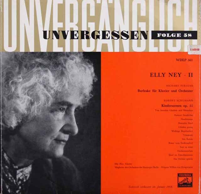 【10インチ盤】　ナイのR.シュトラウス/ブルレスケ、シューマン/「子供の情景」　独EMI（ELECTROLA）　3619　LP レコード