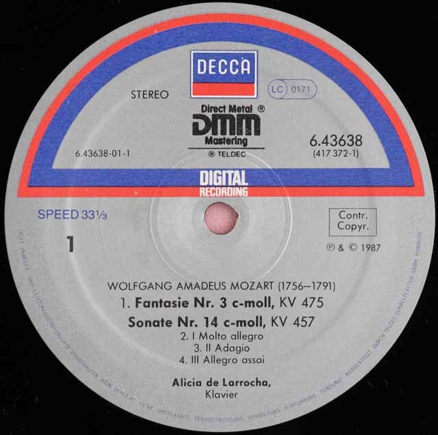 レコード モーツァルト・ハンデル レコード