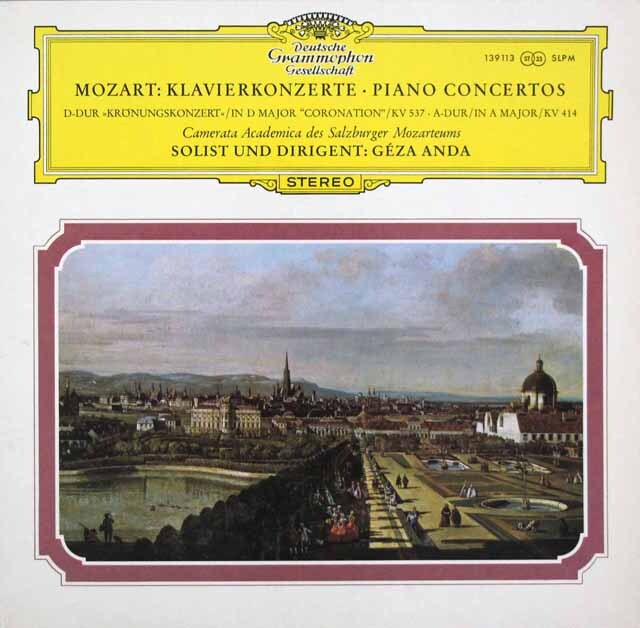 アンダのモーツァルト/ピアノ協奏曲第26「戴冠式」&12番　独DGG　3620　LP レコード