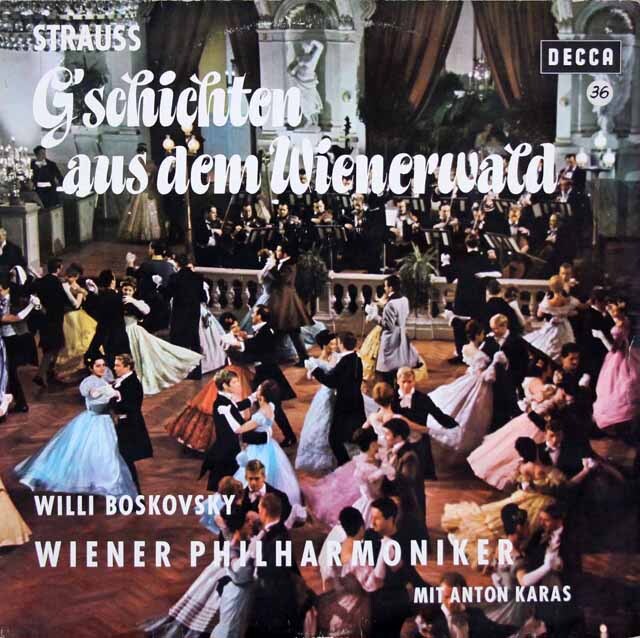 ボスコフスキーのJ.シュトラウス二世/「ウィーンの森の物語」ほか　独DECCA　3620　LP レコード