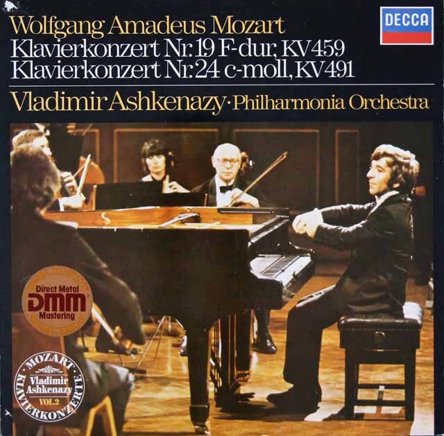 アシュケナージのモーツァルト/ピアノ協奏曲第19、24番　独DECCA　3620　LP レコード