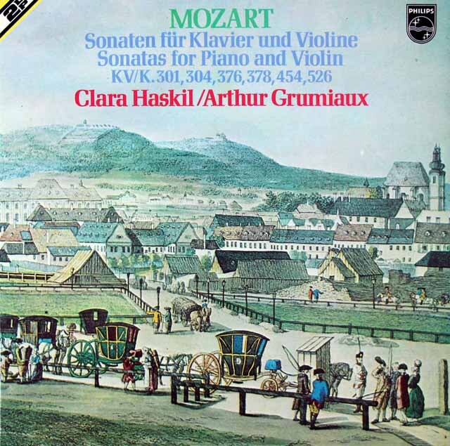 グリュミオー、ハスキルのモーツァルト/ヴァイオリン・ソナタ集　蘭PHILIPS　3620　LP レコード