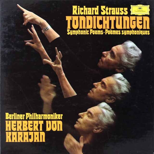 カラヤンのR.シュトラウス/交響詩集　独DGG　3620　LP レコード