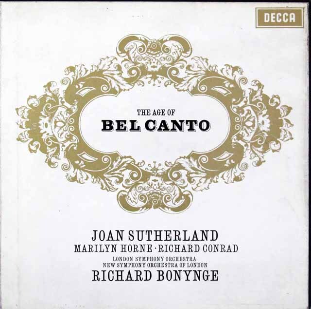 【オリジナル盤】　サザーランド、ボニングらの「ベル・カントの時代」　英DECCA　3620　LP レコード