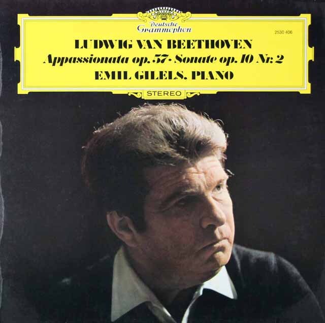 ギレリスのベートーヴェン/ピアノソナタ第6番、第23番「熱情」　独DGG　3621　LP レコード