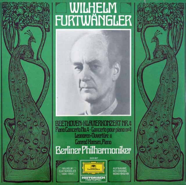 【未開封】　ハンゼン、フルトヴェングラーのベートーヴェン/ピアノ協奏曲第4番　独DGG　3621　LP レコード