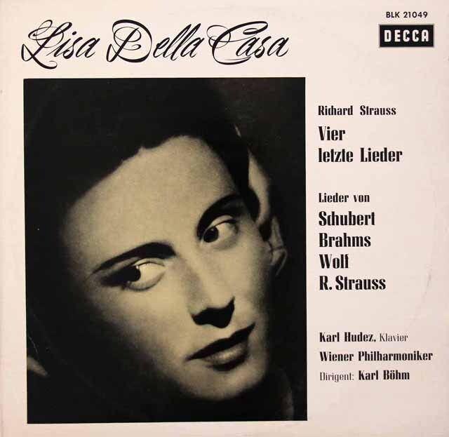 デラ・カーザ、ベームのR.シュトラウス/4つの最後の歌ほか　独DECCA　3621　LP レコード