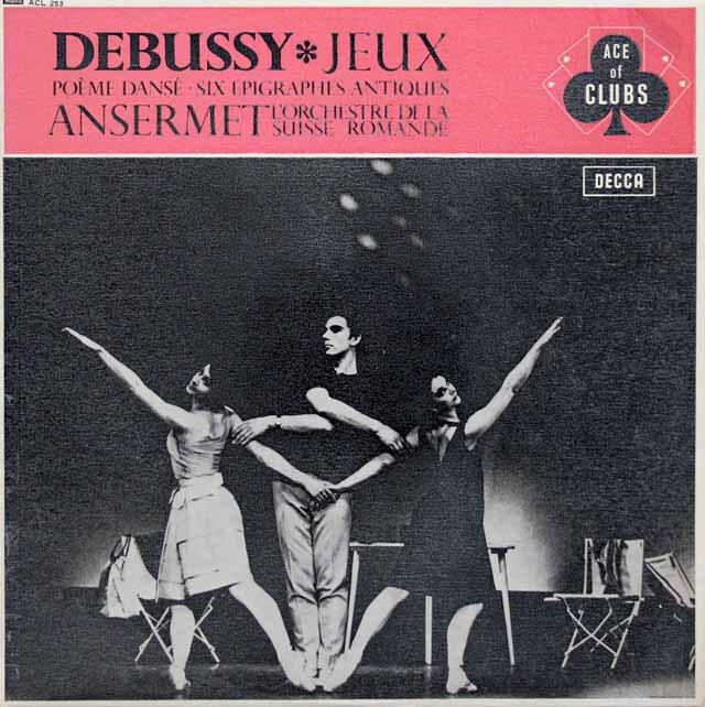 【モノラル】　アンセルメのドビュッシー/「遊戯」ほか　英DECCA（ACE of CLUBS）　3621　LP レコード