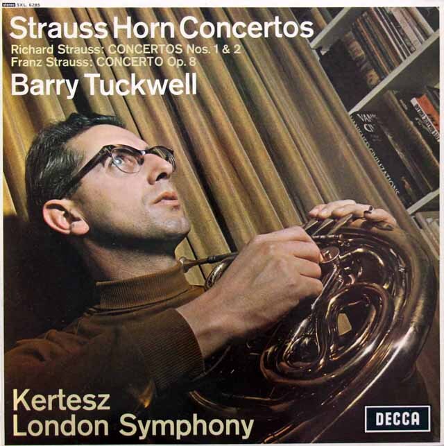 タックウェル、ケルテスのR.シュトラウス/ホルン協奏曲集　英DECCA　3621　LP レコード