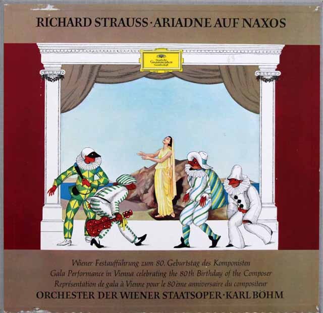 ベームのR.シュトラウス/「ナクソス島のアリアドネ」　作曲者生誕80周年ライヴ　独DGG　3621　LP レコード