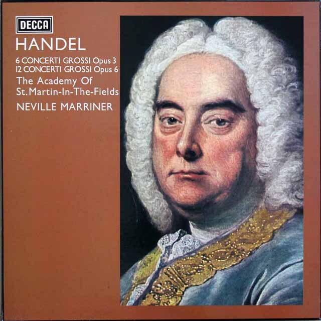 マリナーのヘンデル/合奏協奏曲集　英DECCA（Ace of Diamonds）　3621　LP レコード