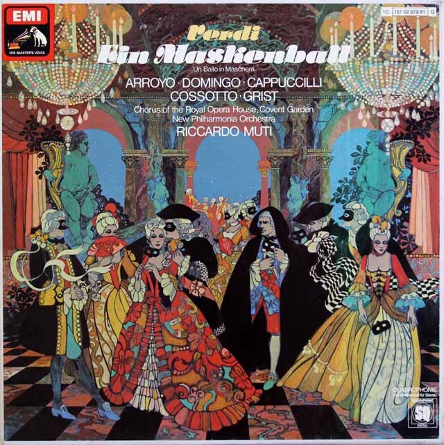 ムーティのヴェルディ/歌劇「仮面舞踏会」全曲　独EMI　3621　LP レコード