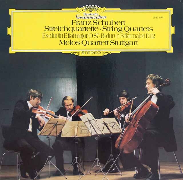 メロス四重奏団のシューベルト/弦楽四重奏曲第8、10番　独DGG　3622　LP レコード
