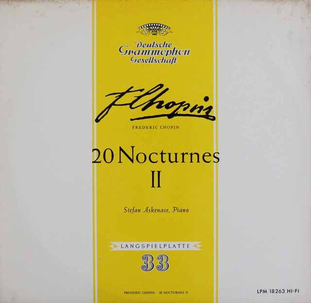 LP レコード アスケナーゼのショパン/20の夜想曲集 独DGG 3623